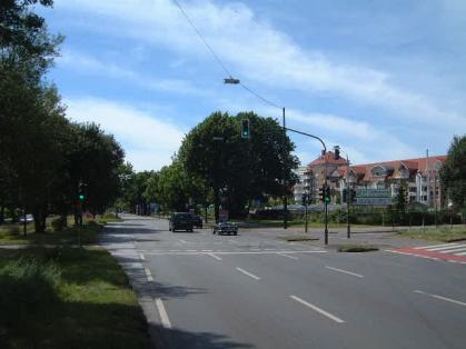  Bild: Kreuzung Fleher Str. / Südring, Richtung Westen 