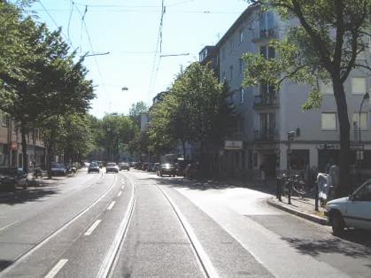  Bild: Kreuzung Jahnstr. / Bilker Allee / Zimmerstr., Richtung Westen 