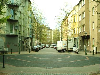  Bild: Kreuzung Lessingstr. / Dreieckstr. / Querstr., Richtung Norden 